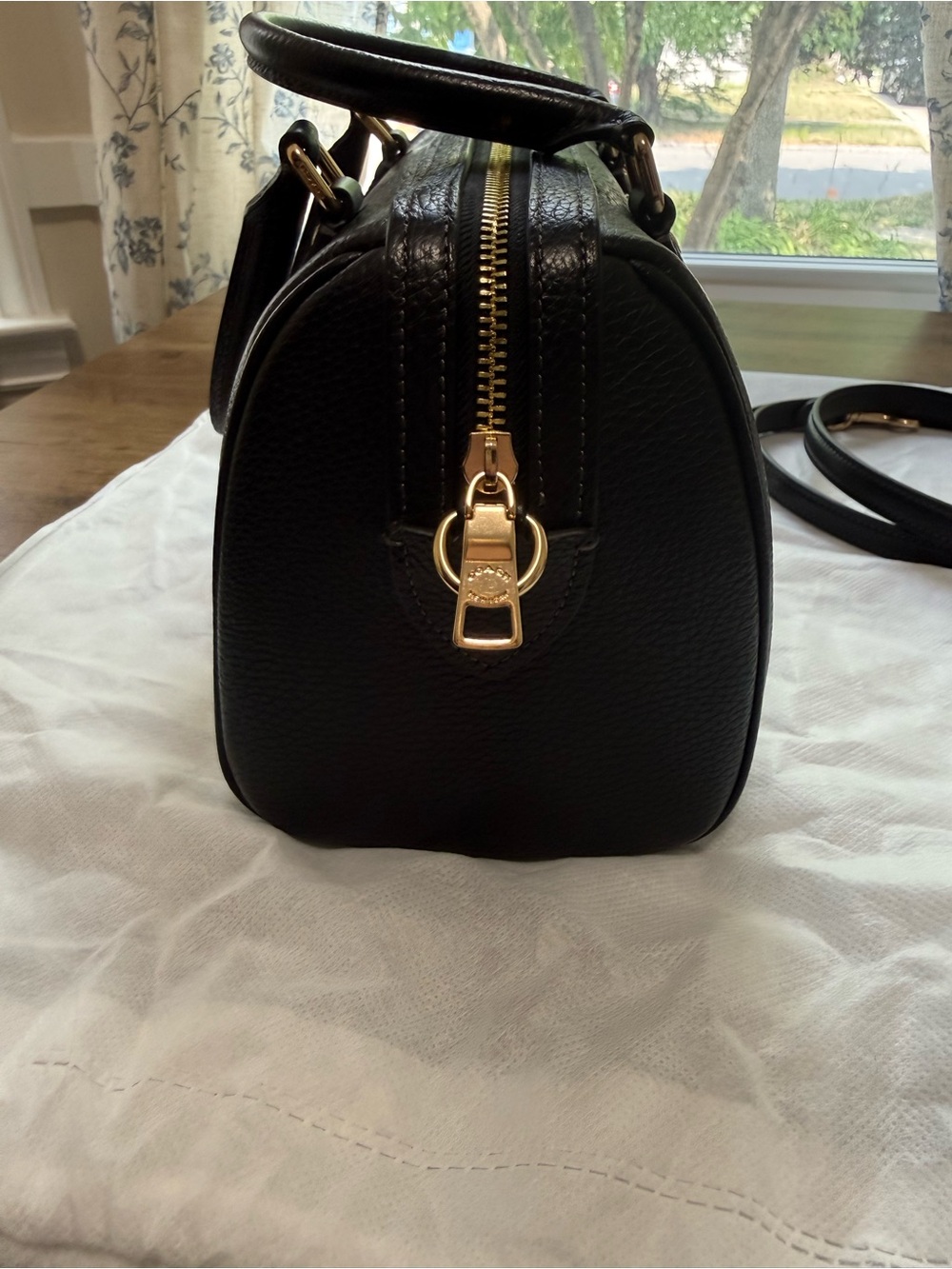 Coach Black Pebbled Leather Medium Rowan - Picture 5 of 9